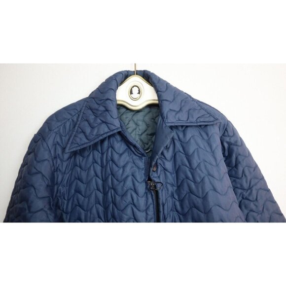 VINTAGE 70'S BLUE QUILTED INSULATED COVERALL SNOWSUIT - Picture 5 of 11